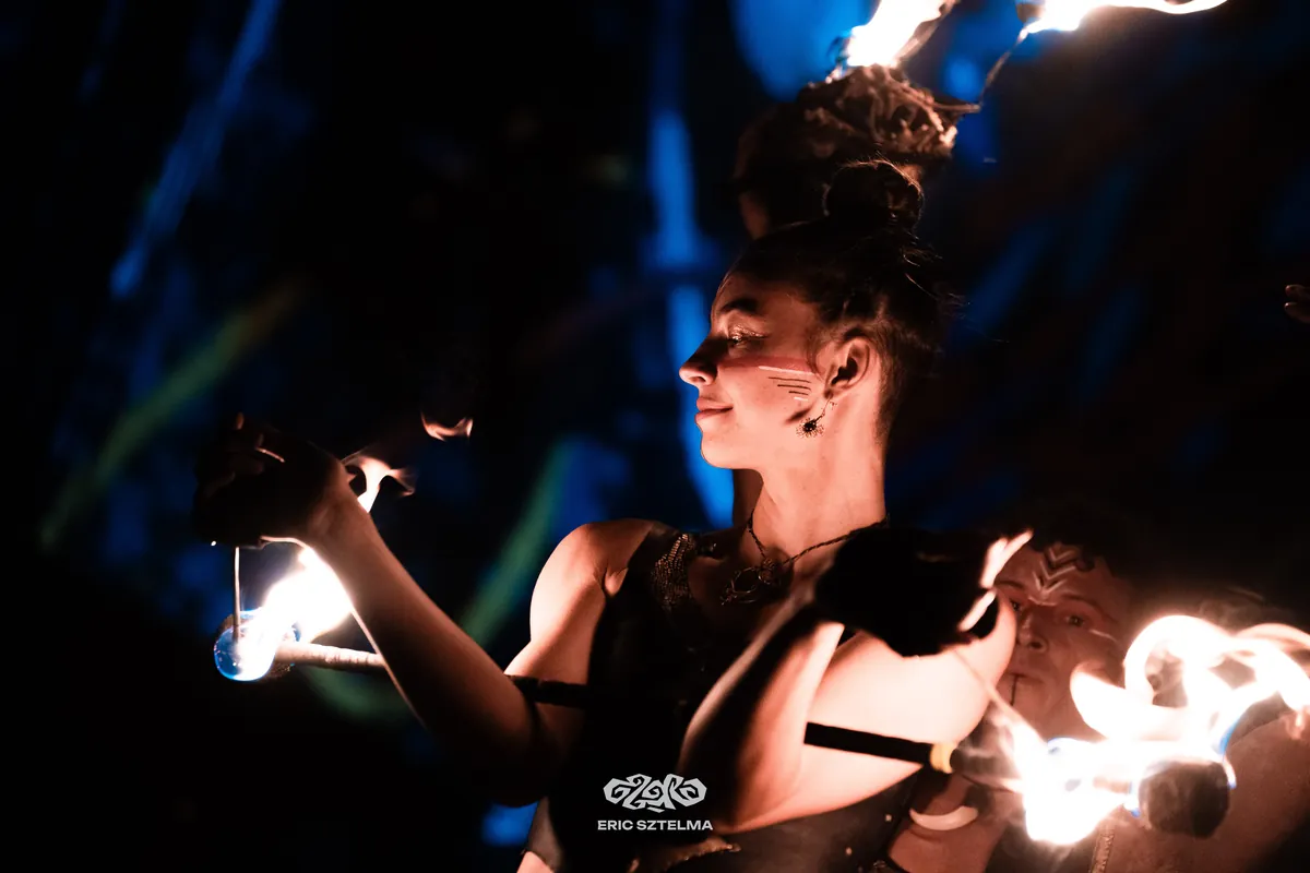 Mascha on stage at Ozora Festival